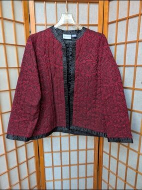 Ornate Dark Satin Jacket | Womens sz 18 | Vamp Formal Party Blazer